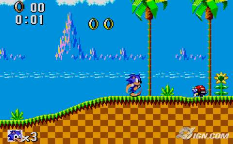 Sonic, tradicional mascote da SEGA no Master System