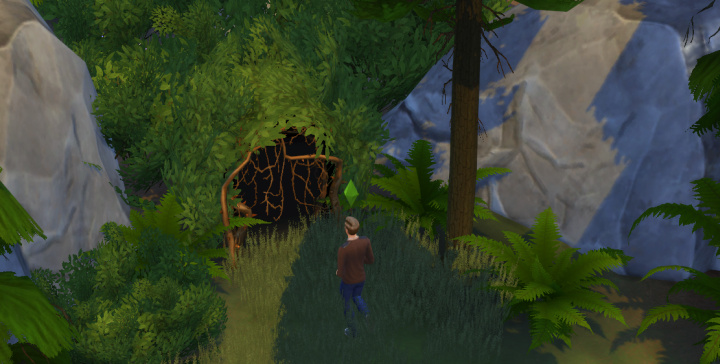 Entrada da vizinhança secreta The Sims 4: Retiro Ao Ar Livre